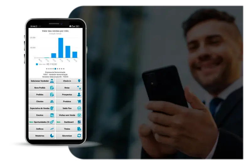 Aplicativo de vendas para seu vendedor externo