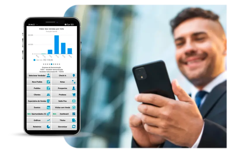 Aplicativo de vendas para seu vendedor externo